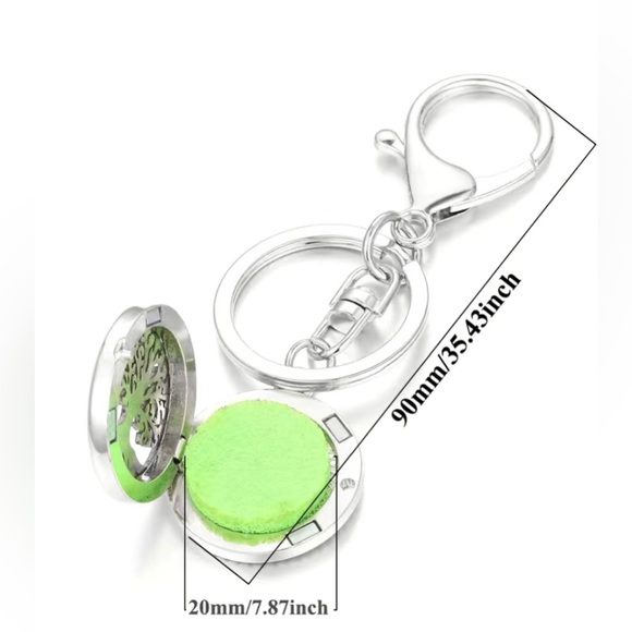 Keychain Purse Charm Angel Wings Aromatherapy Jewelry, Creative Perfume Box - Picture 3 of 5